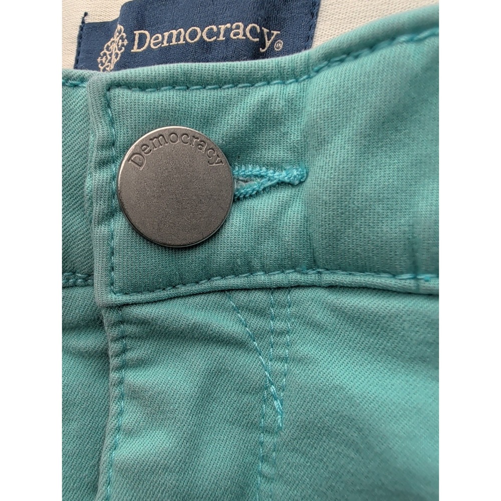 Democracy Ab Solution Capri Style Pants Women's 12 Turquoise Skinny - Picture 3 of 16